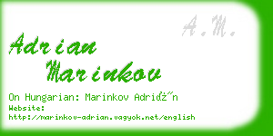 adrian marinkov business card